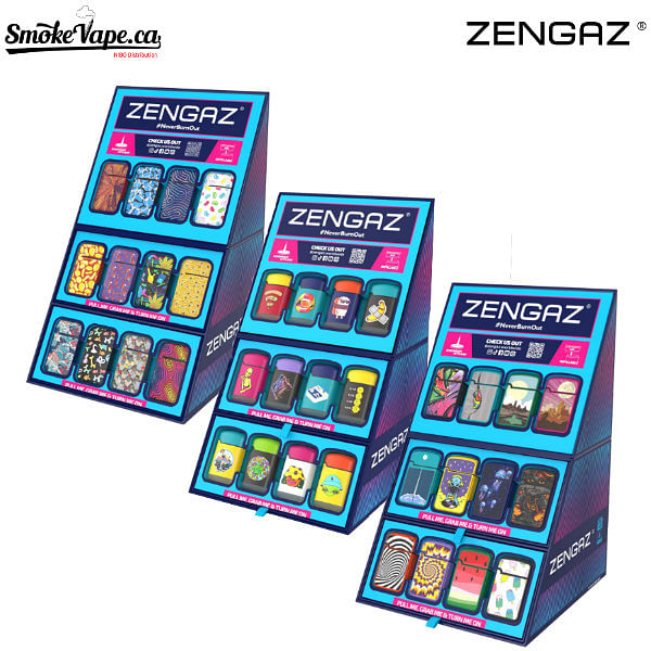 Zengaz Mega Jet Rubberized Lighters - 48ct (Display)